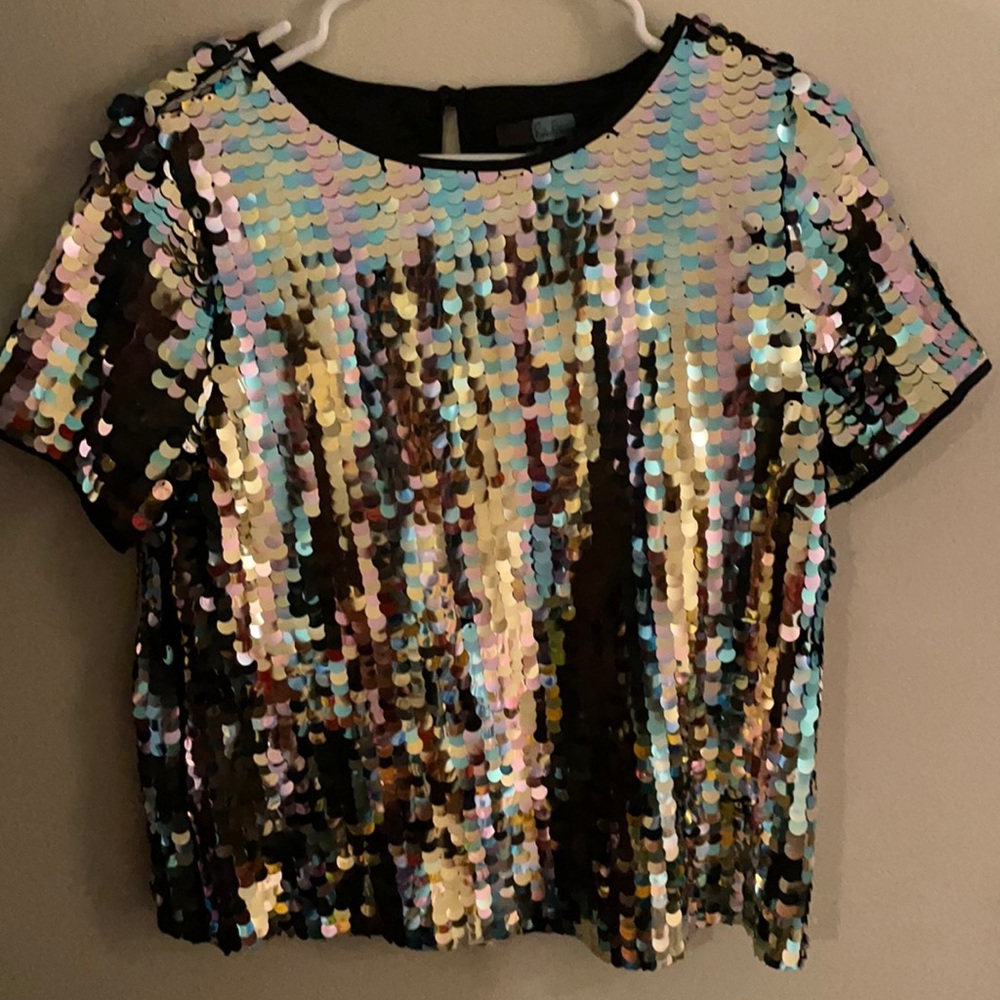 Anthropologie Sequined top